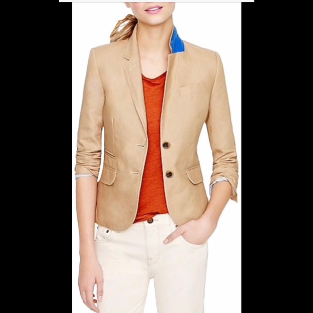 J. Crew Schoolboy linen blazer